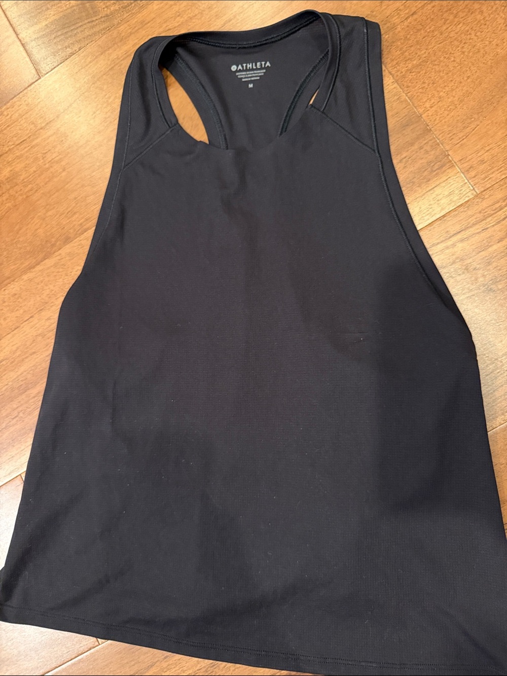 Athleta Black High-Neck Racerback Tank